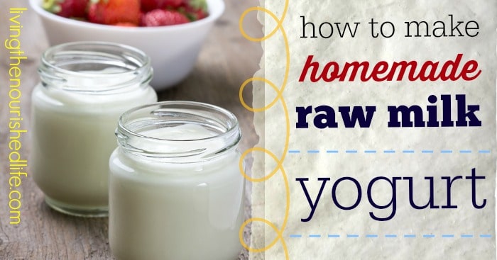 How to make homemade raw milk yogurt --from-livingthenourishedlife.com